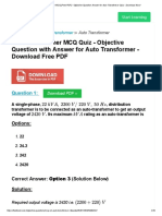 Auto Transformer MCQ 