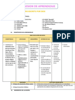 Sesión de Apredizaje de Religión