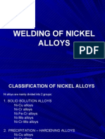 Welding of Nickel Alloys