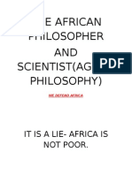 Message To Africans in Africa