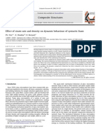 Effect of Strain Rate and Density On Dynamic Behaviour of Syntactic Foam