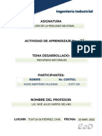 Martinez Villegas Hugo, Recursos Naturales