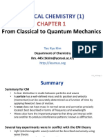 Physical Chemistry (1) : From Classical To Quantum Mechanics