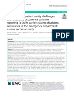 Assessment of Patient Safety Challenges