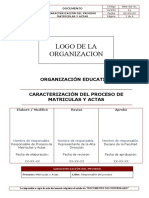 PMA-OD-01 Caracterización Del Proceso Matrículas y actas-FIM