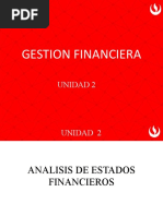 Unidad 2 - Análisis de Estados Financieros - Semana 5 - Sesión 9