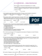 Problemas de Cambio de Temperatura y Cambio de Fase