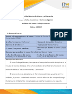 Syllabus Del Curso Ecología Humana