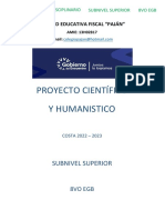 Proyecto Interdisciplinario 8vo Básica Superior II Parcial I Quimestre 2022-2023