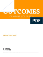 Outcomes Pre-Intermediate Grammar Worksheets - Answer Key