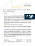 Etiología, Factores de Riesgo, Tratamientos y Situación Actual de La Enfermedad de Alzheimer en México