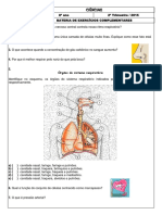 CIÊNCIAS 8º Ano 2º Trimestre - 2015 BATERIA DE EXERCÍCIOS COMPLEMENTARES