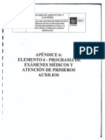 Elemento 6 - Programa de Exámenes Mádicos y Atención de Primeros Auxilios