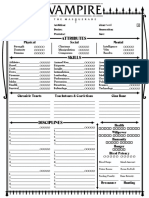 Vampire 5th Edition Caitiff Character Sheet