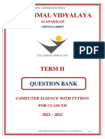 Xii CS Question Bank