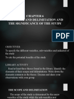 Chapter 6 Scope and Delimitation