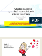 Formulações Magistrais Aplicadas À Rotina Clínica Do Médico Veterinário