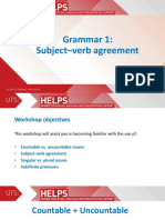 Grammar 1A Subject-Verb Agreement