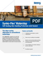 Synko-Flex Waterstops Sell Sheet 623-3US-E001