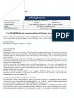 Lectura 4 - Las 35 Debilidades de Una Persona