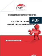 Problemas Propuestos 01 Sistema de Unidades - Cinemática de Una Partícula