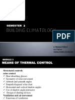 BUILDING CLIMATOLOGY Module 3