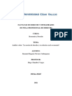 La Noción Del Derecho y Su Relacíon Con La Economía