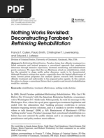 Cullen, F.T., Smith, Lowenkamp &amp Latessa (2009) Nothing Works Revisited Deconstructing Farabee's Rethinking Rehabilitation