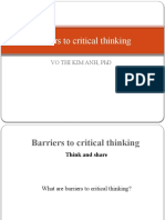 Barriers To Critical Thinking