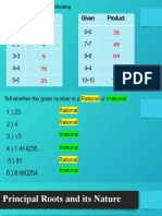 Principal Roots of Rational and Irrational Week 6