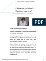 Periodismo Especializado. ¿Una Fase Superior - Mesadetrabajo