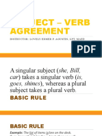 Subject Verb Agreement