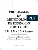 Programas de Metodologia de Ensino Do Português