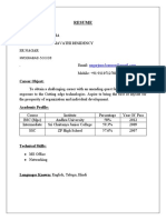 Nagarjuna - Kamma Resume