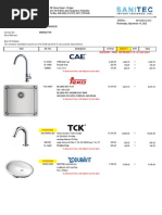 Sanitary Fixtures Quotation (Duravit)