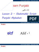 Lesson Shahmukhi Alphabet