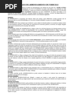 Contrato de Arrendamiento de Vehiculo