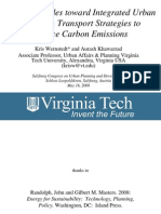 Public Attitudes Toward Integrated Urban Design & Transport Strategies To Reduce Carbon Emissions - Presentation