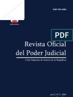 Revista Oficial Del Poder Judicial Ano 3 N Â° 5 2009