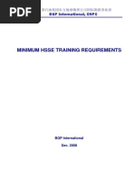 BGPI-HSSE-008 Minimum HSSE Training Requirement