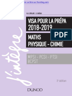 Visa Pour La Prépa Maths Physique - Chimie: Mpsi - Pcsi - Ptsi BCPST