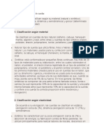 Clasificación de Los Tipos de Cuerdas