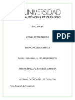 Tarea - Desarrollo Del Pensamiento