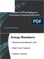 Impact of Packaging On Consumer Buying Behavior: Research Presentation