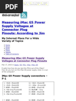 How To Measure Imac G5 Power Supply Voltages at Pinouts of PSU - According To Jim