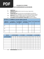 Esquema Del Informe - Proyecto de Mejora