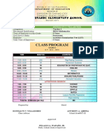 Class Program 2022 2023