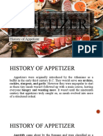 History and Classification of Appetizer and Mise en Place