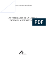 Las Variedades de La Lengua Espanola y S