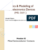 2-Metal Semiconductor Contacts